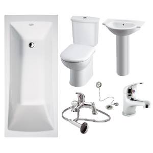 Modern 1700mm Bath Suite with