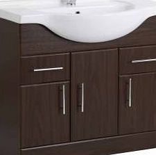 Trueshopping Modern Ebony Brown 750mm Vanity Unit Bathroom