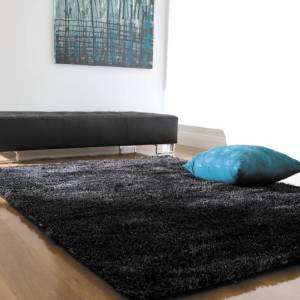 Trueshopping Mystique Ash Shaggy Rug 120cm x 180cm