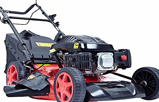 NEW TRUESHOPPING� 173CC SELF PROPELLED 4 STROKE 20`` PETROL LAWNMOWER WITH ALL STEEL DECK 3KW 5.5HP