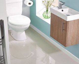 Trueshopping Oak Wall Hung Minimalist WC Cloakroom Suite