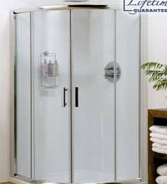 Trueshopping Offset Quadrant Corner Shower Enclosure 900mm x