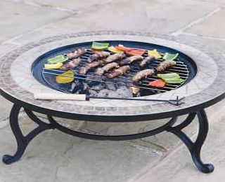 Trueshopping Outdoor Garden Tiled Coffee Table Fire Pit BBQ