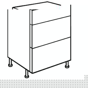 Trueshopping Pale Beech Slab Style 900mm 3 Pan
