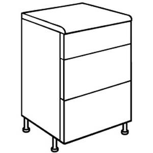 Trueshopping Pippy Oak Shaker Style 900mm 3 Pan