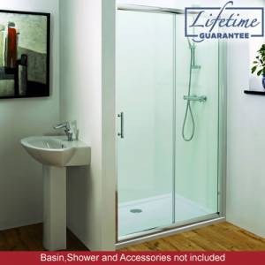 Polished Silver Sliding Shower