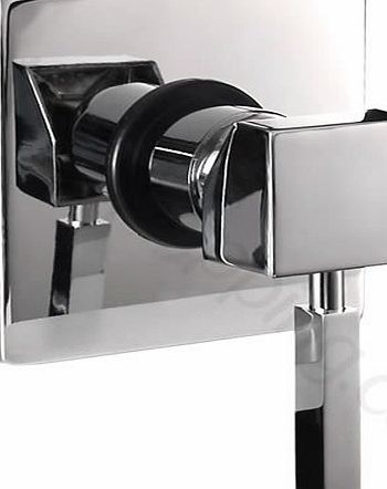 Trueshopping Pure Square Chrome Manual Bathroom Shower Mixer Valve Single Lever Control