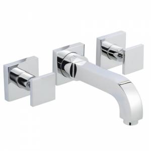 Pure Square Wall Mounted 3 Tap Hole