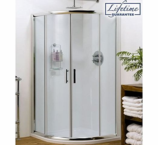 Trueshopping Quadrant Bathroom Corner Shower Enclosure Cubicle 900mm x 900mm Including Tray Chrome Effect Frame