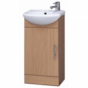 Sienna Cloakroom Beech Vanity Unit