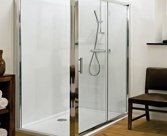 Trueshopping Square Bathroom Shower Enclosure Cubicle 6mm Toughened Safety Glass Side panel with Polished Modern Metal Frame - All Sizes Available - 700mm