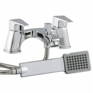 Square Chrome Bath Shower Mixer Tap