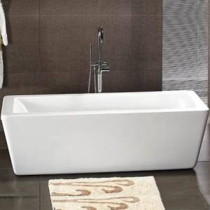 Trueshopping Square Flat Top Freestanding Bath