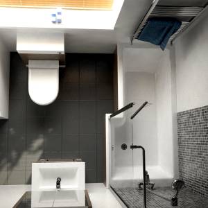 Trueshopping Square Shower Bath Suite with Ebony