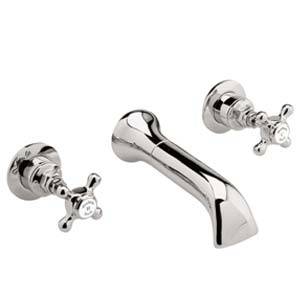 Trueshopping Wall mounted bath spout and stop taps