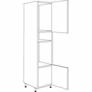 Trueshopping Walnut Scoop Style 600 x 2173mm 600