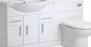 Trueshopping White Bathroom Furniture Basin Vanity Unit Sink 