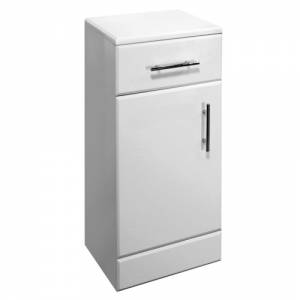 Trueshopping White Gloss Bathroom Cupboard Unit