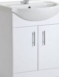Trueshopping White Gloss Bathroom Vanity Units Basin Sink 550