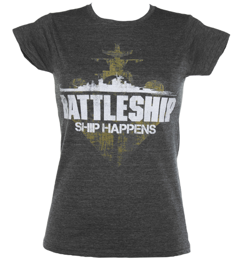 TruffleShuffle Ladies Battleship Ship Happens T-Shirt