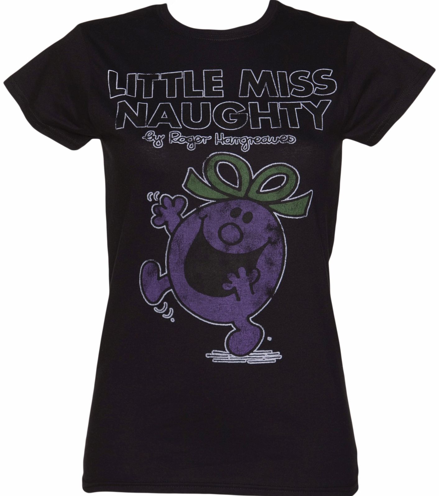Ladies Black Little Miss Naughty T-Shirt