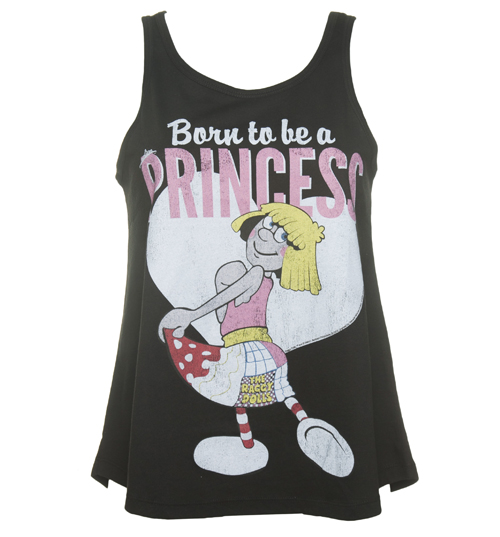 Ladies Black Raggy Dolls Born To Be A Princess