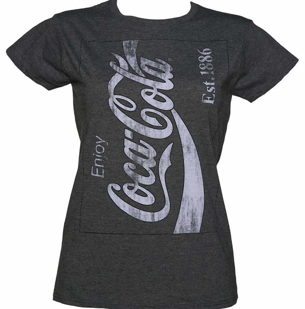 TruffleShuffle Ladies Charcoal Coca-Cola Est. 1886 T-Shirt