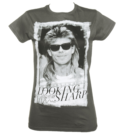 TruffleShuffle Ladies Charcoal Looking Sharp Pat Sharp T-Shirt