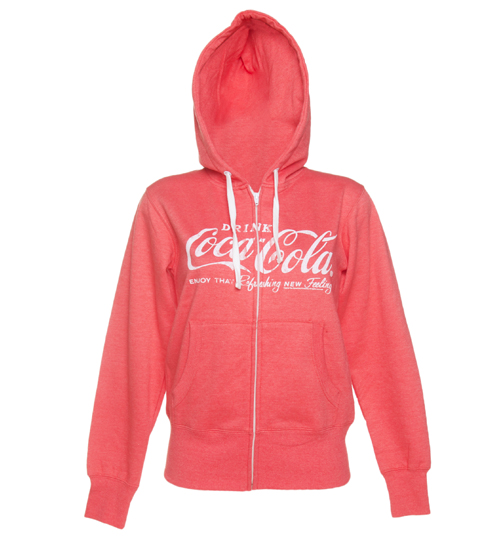 TruffleShuffle Ladies Coca-Cola Logo Zip Up Hoodie