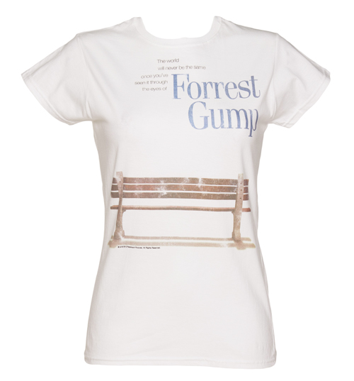 TruffleShuffle Ladies Forrest Gump Bench T-Shirt