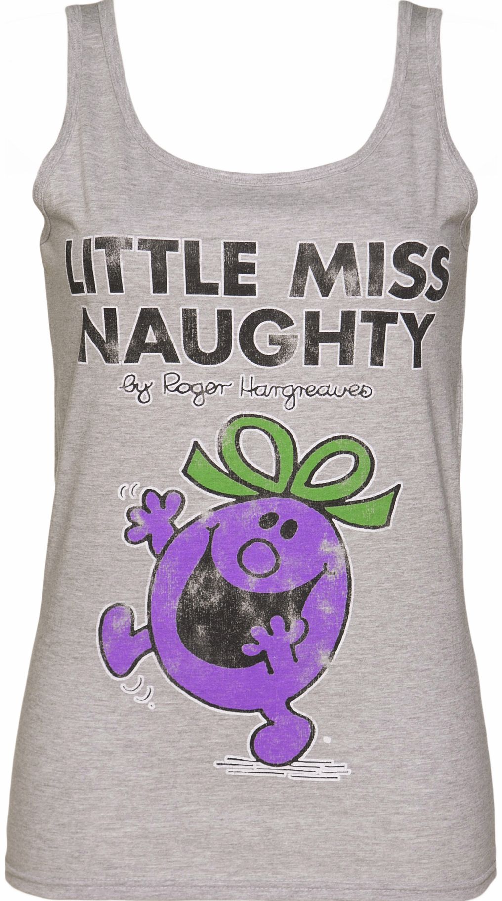 Ladies Grey Little Miss Naughty Vest
