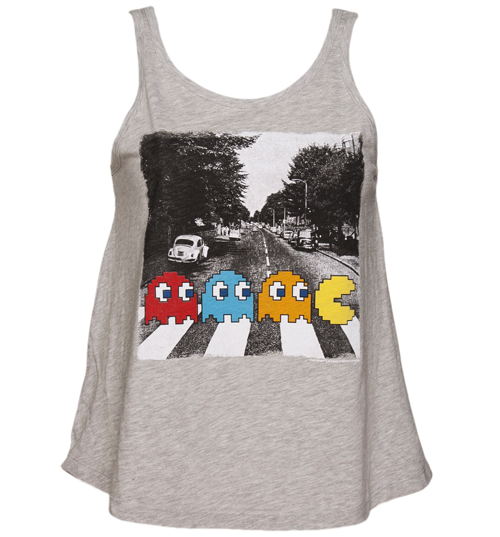 TruffleShuffle Ladies Grey Pac-Man Abbey Road Swing Vest