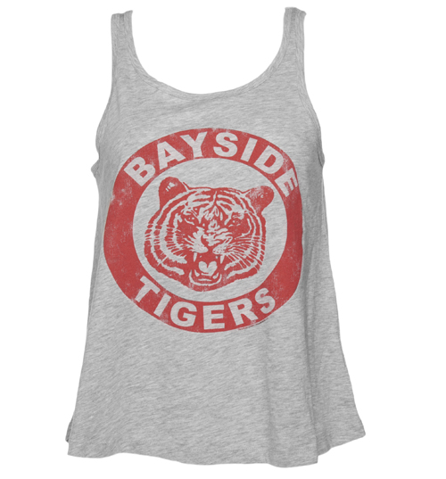 TruffleShuffle Ladies Grey Saved By The Bell Bayside Tigers Vest
