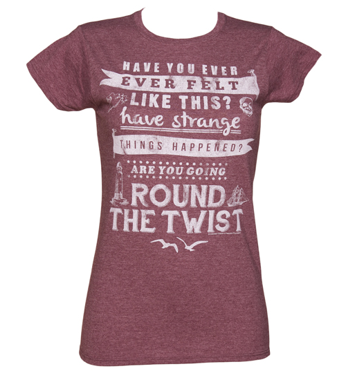 TruffleShuffle Ladies Heather Maroon Round The Twist Theme Tune
