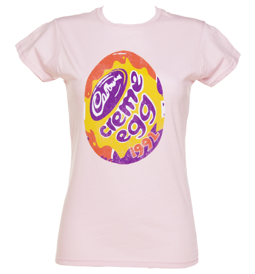 TruffleShuffle Ladies Light Pink Cadburys Creme Egg T-Shirt