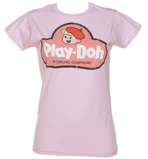 Ladies Light Pink Vintage Play-Doh T-Shirt