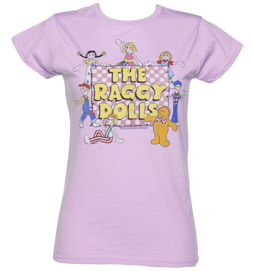 TruffleShuffle Ladies Lilac Raggy Dolls T-Shirt