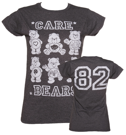 TruffleShuffle Ladies Monochrome Care Bears 82 T-Shirt