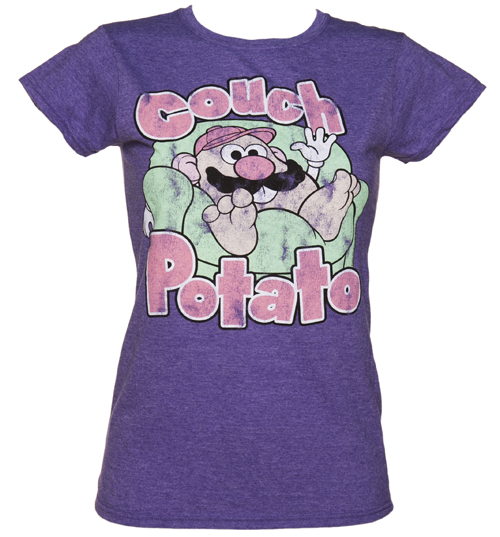 TruffleShuffle Ladies Mr Potato Head Couch Potato T-Shirt