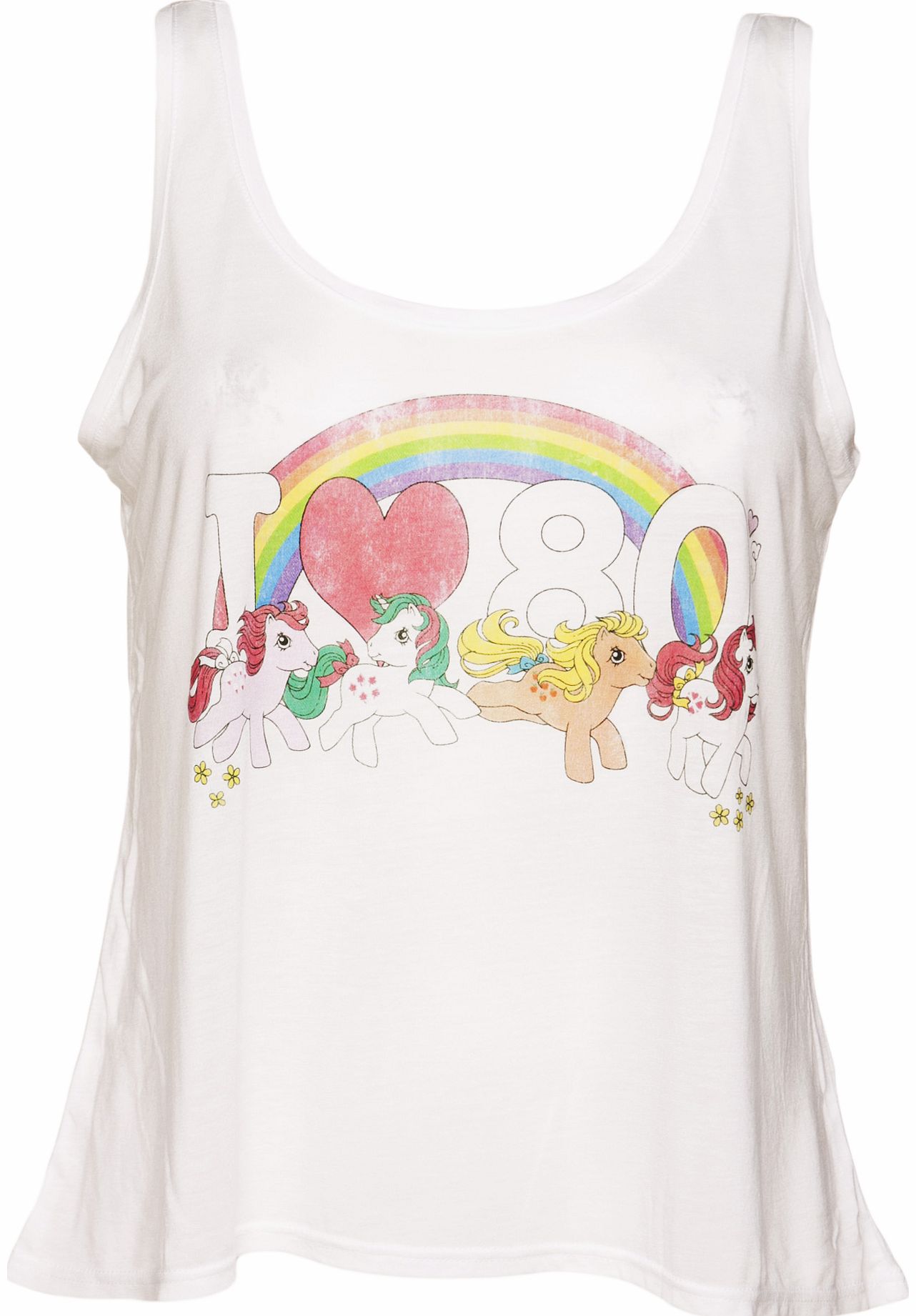TruffleShuffle Ladies My Little Pony I Heart The 80s Curved Hem
