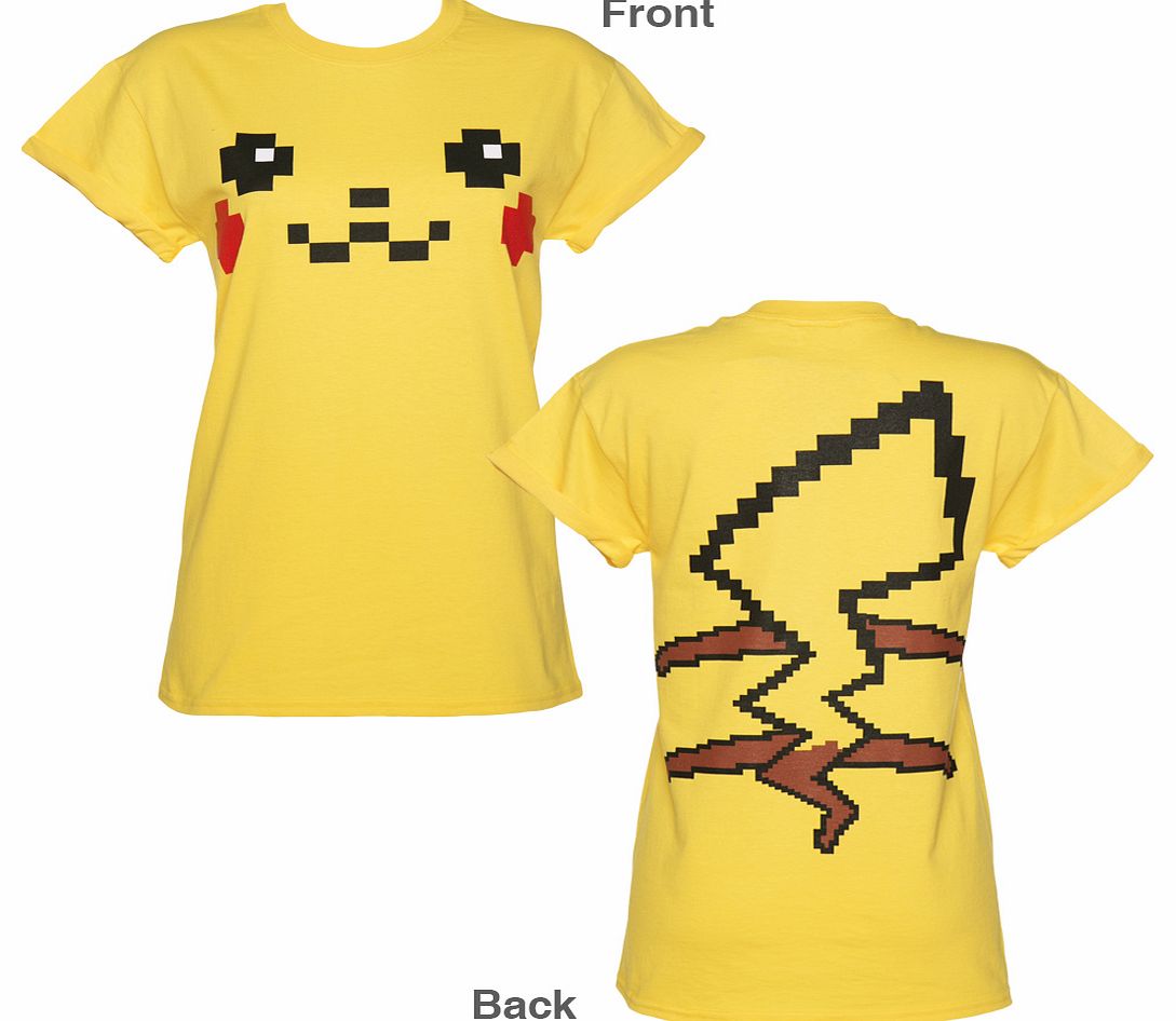 Ladies Pikachu Face Costume T-Shirt