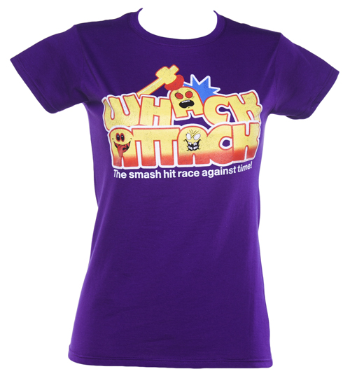TruffleShuffle Ladies Purple Whack Attack Logo T-Shirt