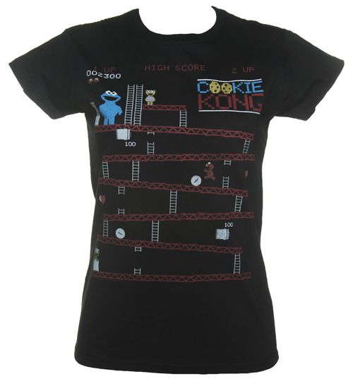 TruffleShuffle Ladies Sesame Street Cookie Kong T-Shirt