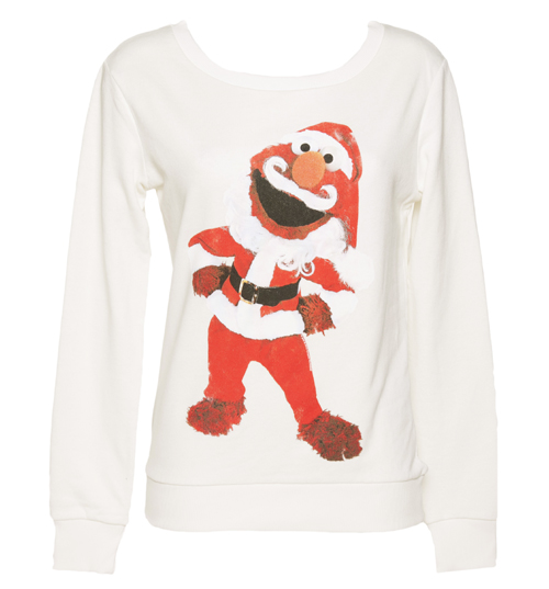 TruffleShuffle Ladies Sesame Street Santa Elmo Sweater