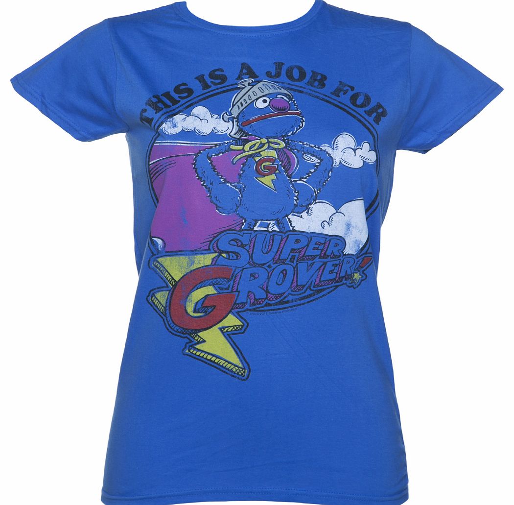 TruffleShuffle Ladies Sesame Street Super Grover T-Shirt