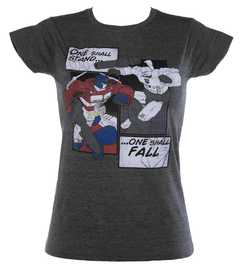 TruffleShuffle Ladies Transformers Comic Strip T-Shirt
