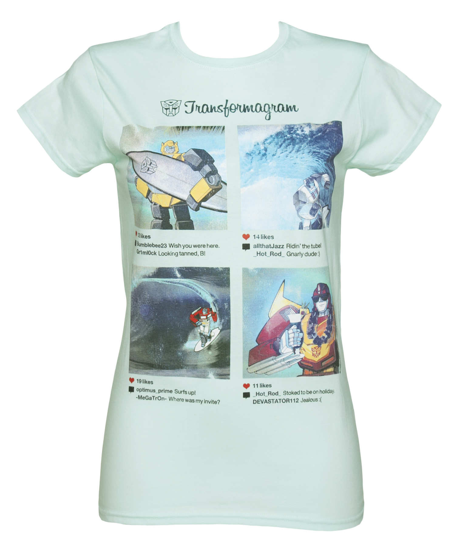 TruffleShuffle Ladies Transformers Instagram Summer T-Shirt