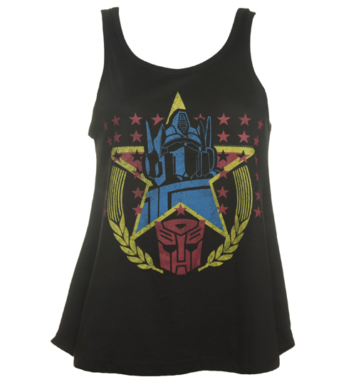 TruffleShuffle Ladies Transformers Optimus Prime Stars Swing Vest