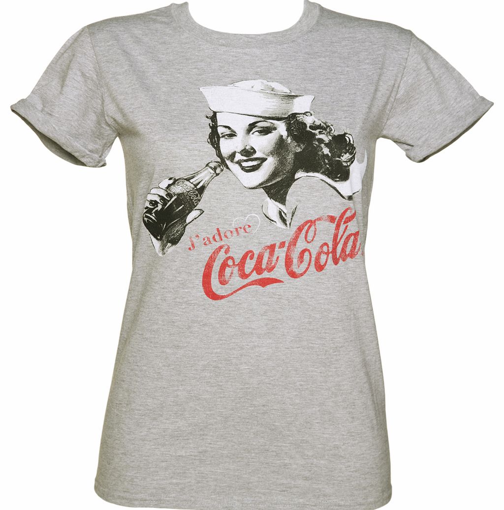 TruffleShuffle Ladies Vintage Jadore Coca-Cola Boyfriend T-Shirt