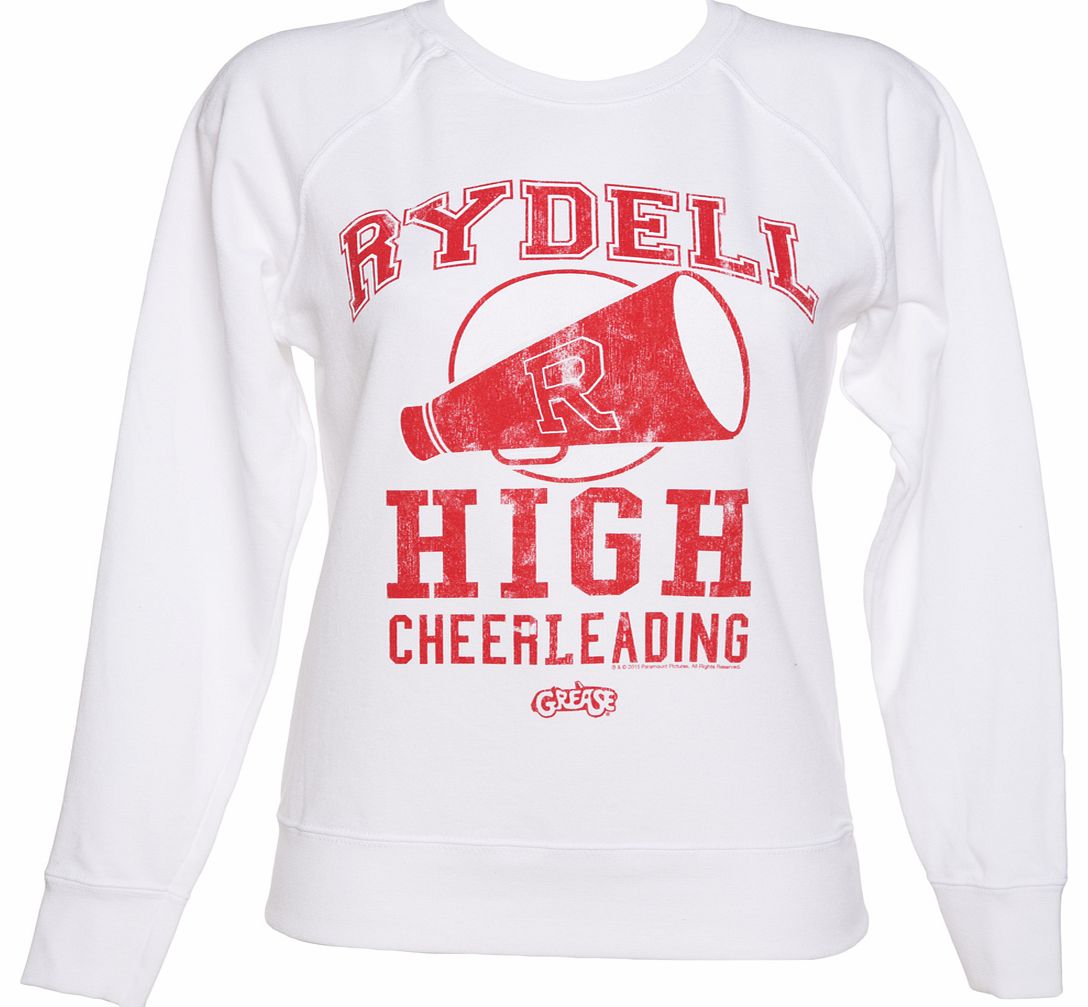 Ladies White Grease Rydell High Lightweight Jumper